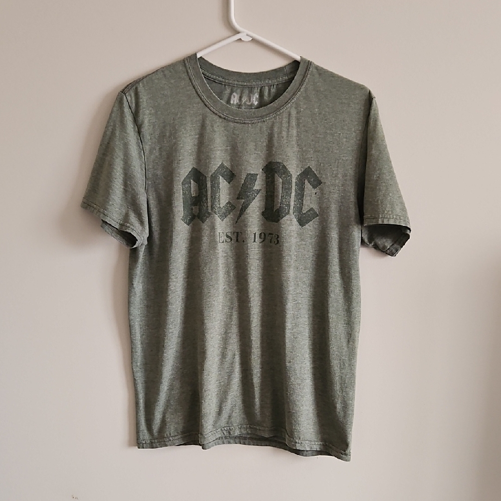 AC/DC Olive Green Short Sleeve Tee